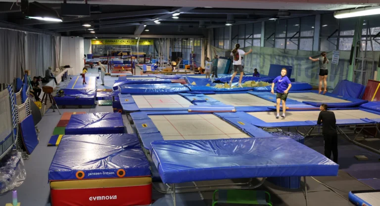 Gimnastički klub Pobednik — trening u sali, Beograd (Zvezdara)