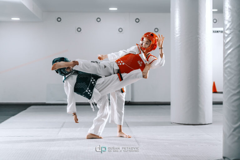 Tekvondo klub Gitros — trening u sali, Novi Sad
